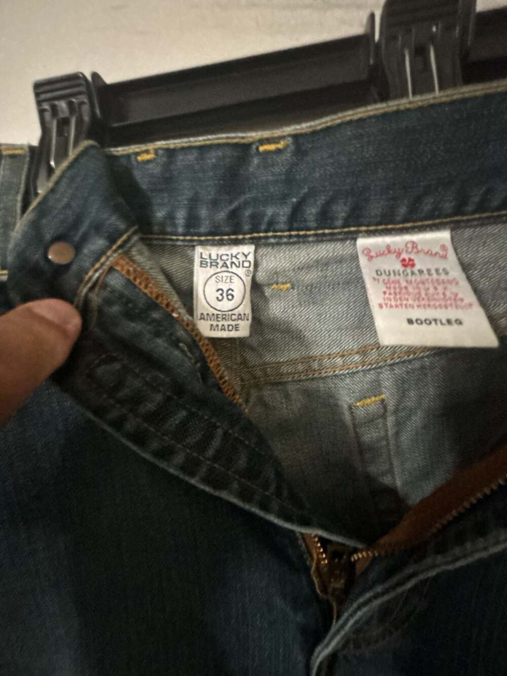 Lucky Brand Dungarees Bootleg Size 36 Blue Denim Jeans